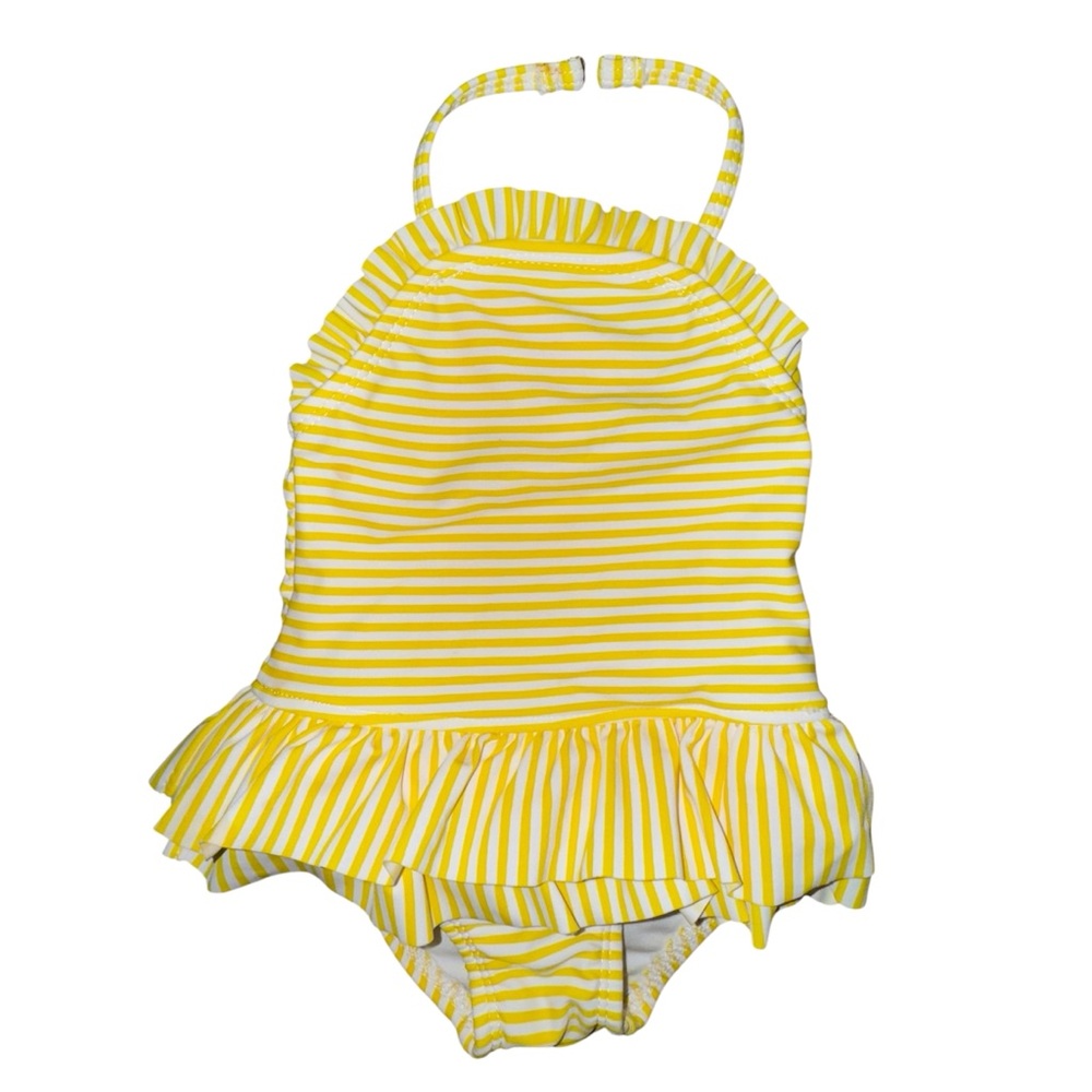 Vintage Circo Yellow Striped Baby Swimsuit